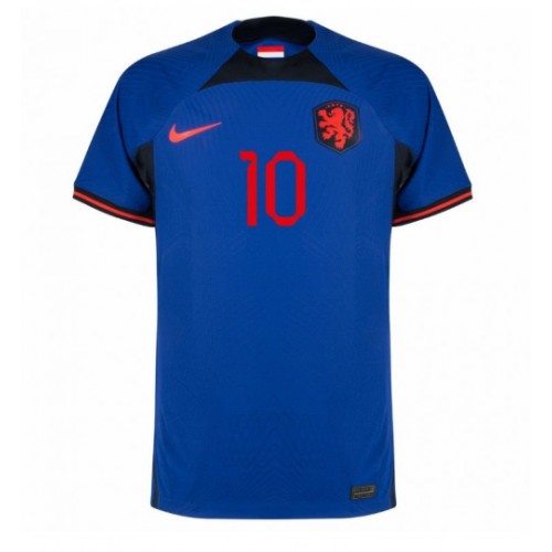 Lacne Muži Futbalové dres Holandsko Memphis Depay #10 MS 2022 Krátky Rukáv - Preč